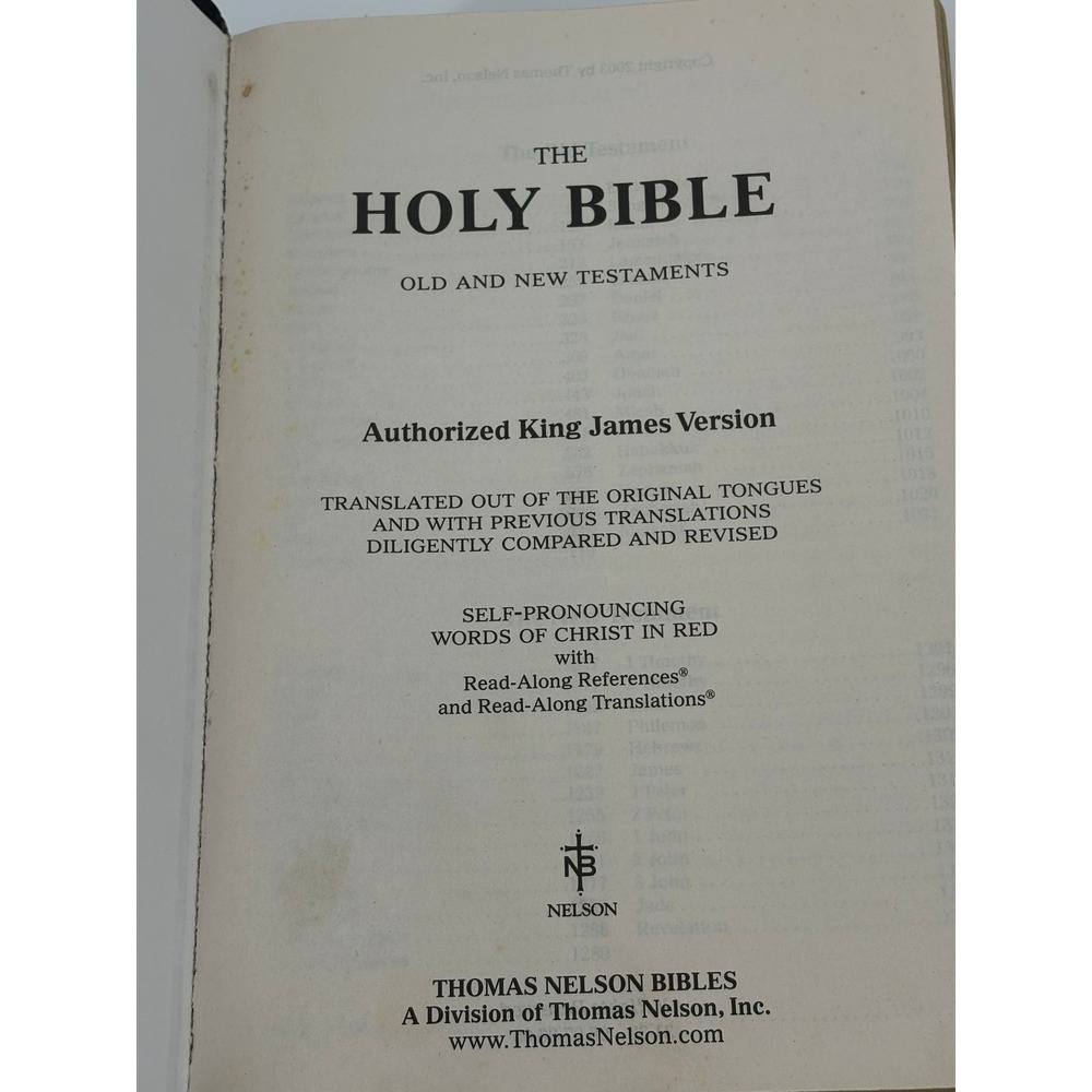 Thomas Nelson KJV Holy Bible Giant Print Reference Edition 881C Black Leather OS - Picture 4 of 9